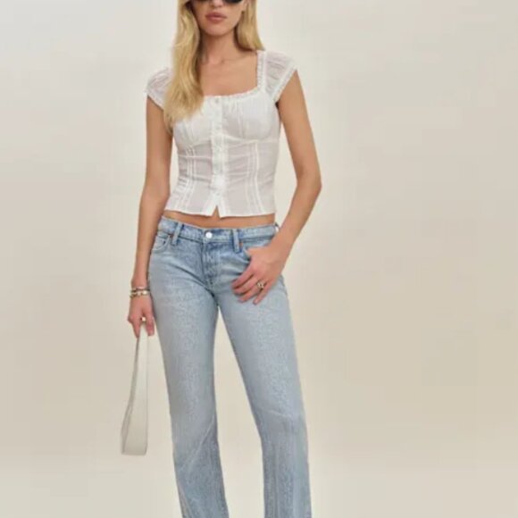 Reformation Alabama Top Ivory - Size 12 - Picture 2 of 4